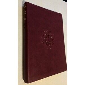 NLT Large Print Reference Bible Filament 2000 LeatherLike Tynsdale Cranberry